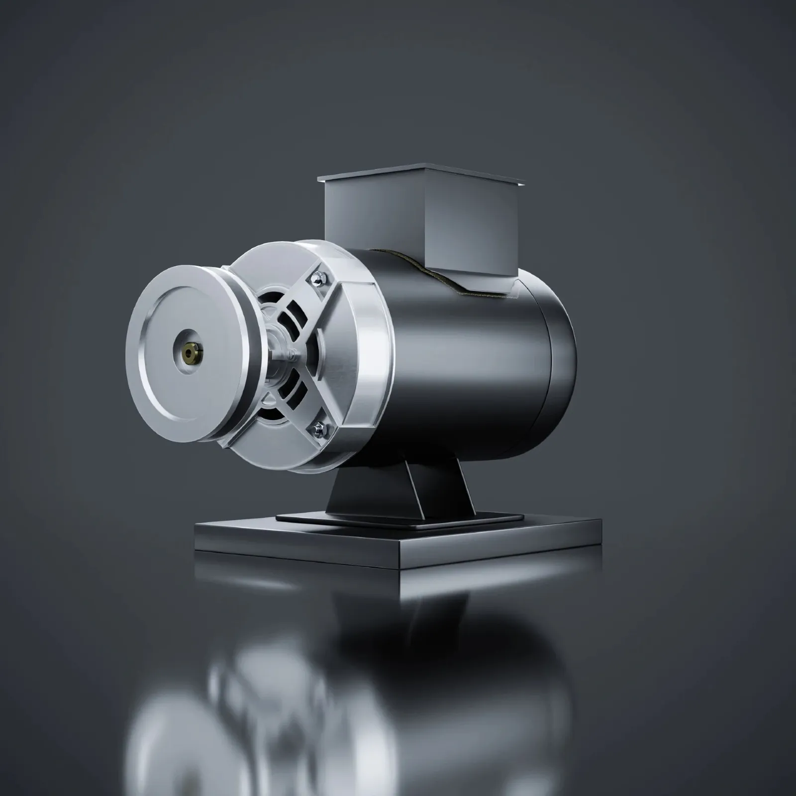 Detailed electric motor 3D render