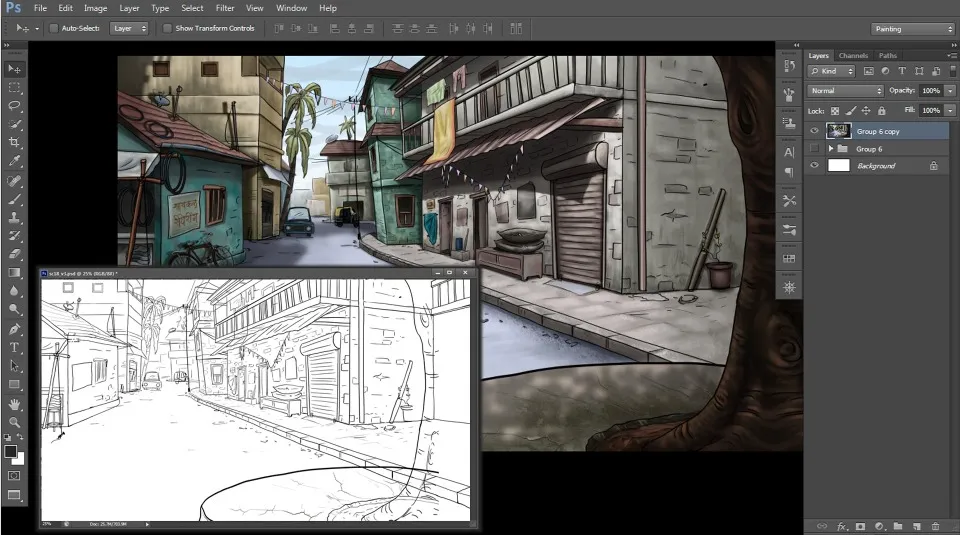 Top Creative 2D Background Illustration Design Portfolio by PolyNPixel in India, Mumbai - Global 2D Graphics Projects